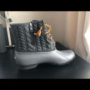 Sperry top-sider saltwater rope grey rain boot